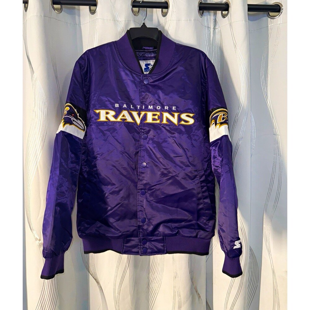 Starter Baltimore Ravens NFL Jacket Purple/White/Black Size XL